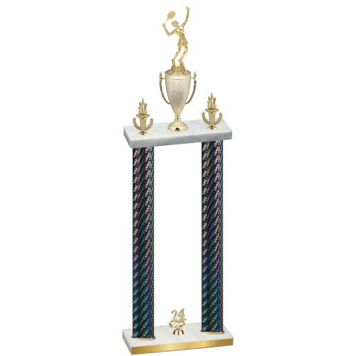 Double Black Carbon Fiber Year Tennis Trophy