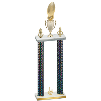Double Black Carbon Fiber First Place Football Trophy