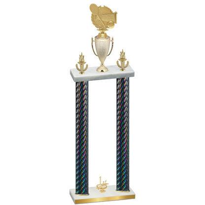 Double Black Carbon Fiber First Place Tennis Trophy