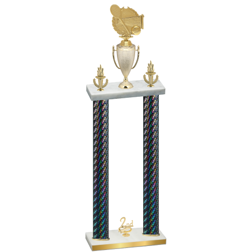 Double Black Carbon Fiber Second Place Tennis Trophy