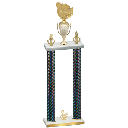 Double Black Carbon Fiber Second Place Tennis Trophy
