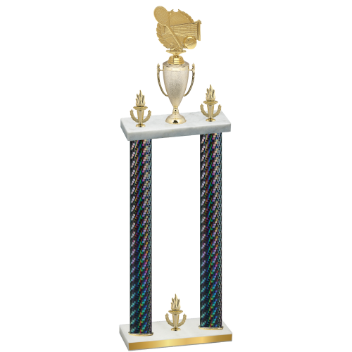 Double Black Carbon Fiber Victory Tennis Trophy