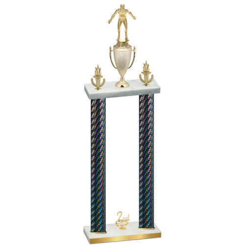 Double Black Carbon Fiber Second Place Wrestling Trophy