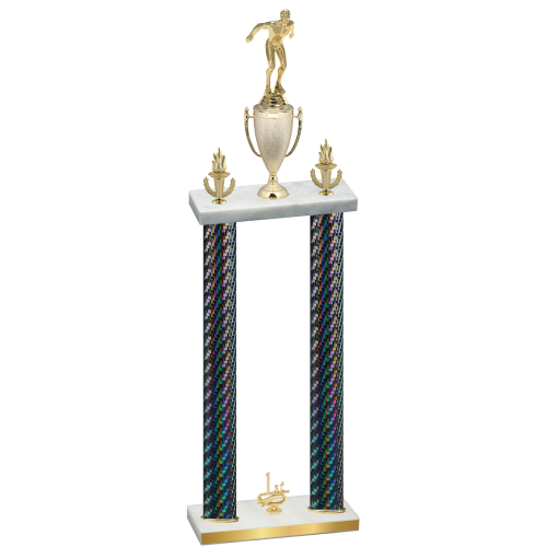 Double Black Carbon Fiber First Place Swimming Trophy