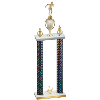Double Black Carbon Fiber Second Place Swimming Trophy