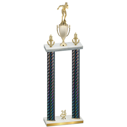 Double Black Carbon Fiber Year Swimming Trophy