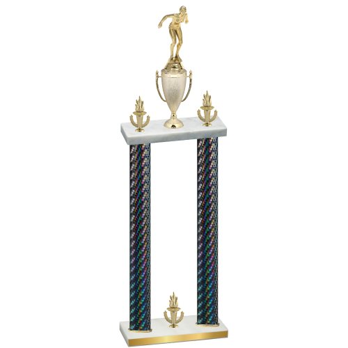 Double Black Carbon Fiber Victory Tennis Trophy