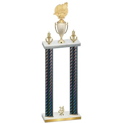 Double Black Carbon Fiber Year Swimming Trophy