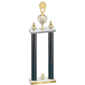 Double Black Carbon Fiber Year Insert Trophy