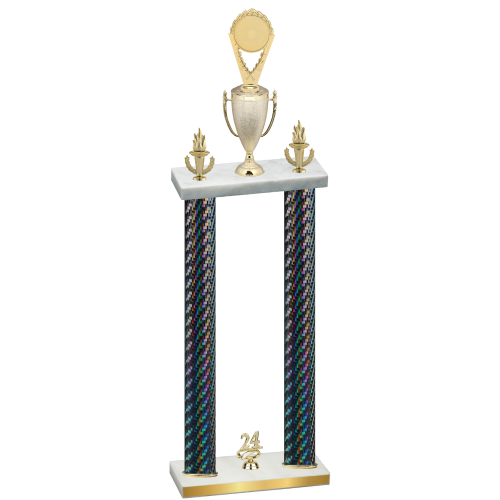 Double Black Carbon Fiber Year Insert Trophy