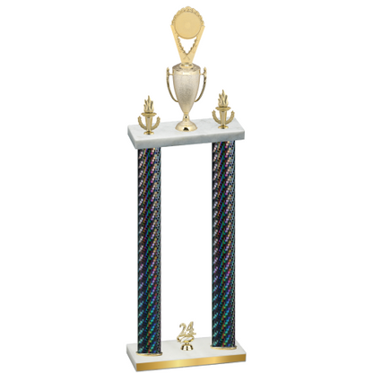 Double Black Carbon Fiber Year Insert Trophy