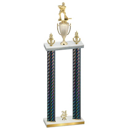 Double Black Carbon Fiber Year Hockey Trophy