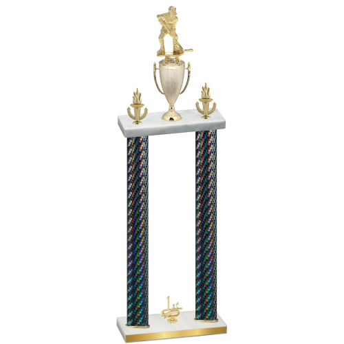 Double Black Carbon Fiber First Place Hockey Trophy