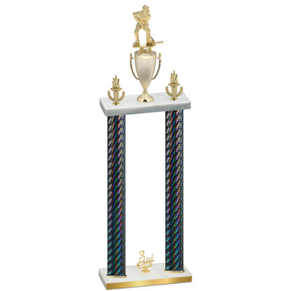Double Black Carbon Fiber Third Place Hockey Trophy