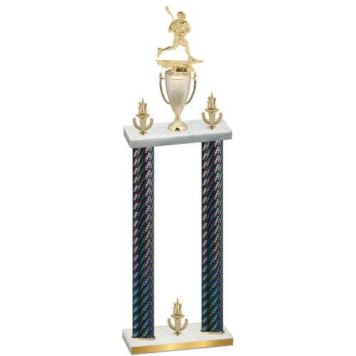 Double Black Carbon Fiber Victory Lacrosse Trophy