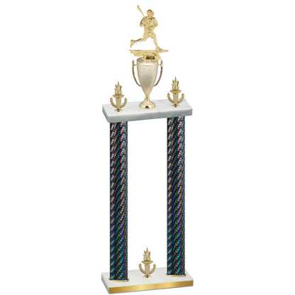 Double Black Carbon Fiber Victory Lacrosse Trophy