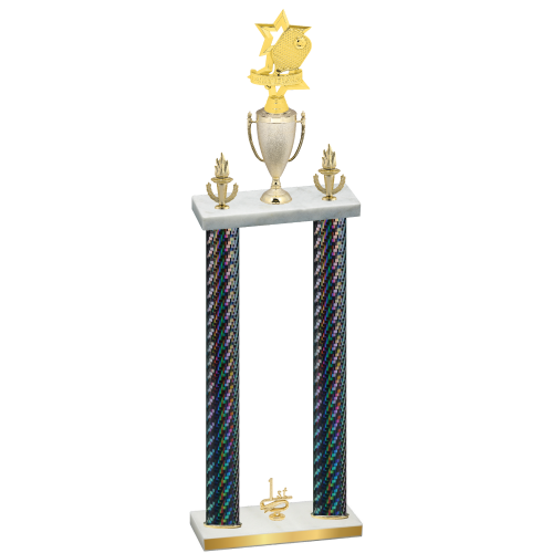 Double Black Carbon Fiber First Place Pickleball Trophy