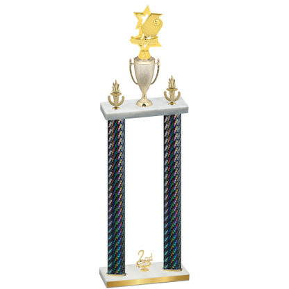 Double Black Carbon Fiber Second Place Pickleball Trophy
