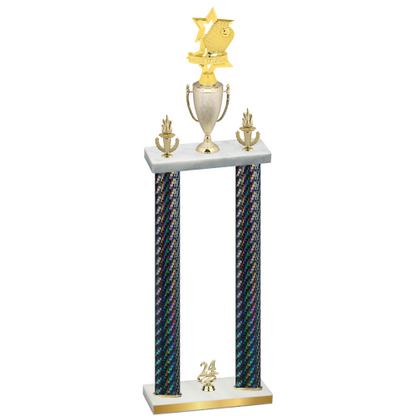 Double Black Carbon Fiber Year Pickleball Trophy
