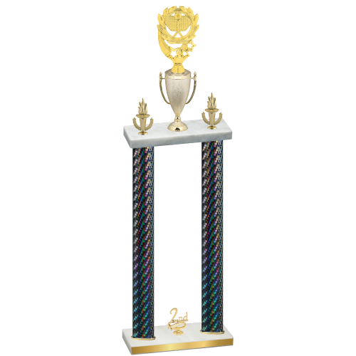 Double Black Carbon Fiber Second Place Pickleball Trophy
