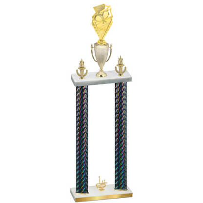 Double Black Carbon Fiber First Place Pickleball Trophy