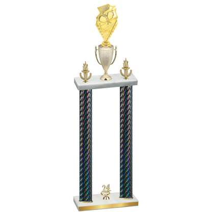 Double Black Carbon Fiber Year Pickleball Trophy