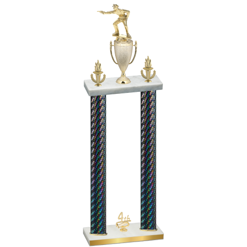 Double Black Carbon Fiber Fourth Place Shooter Trophy