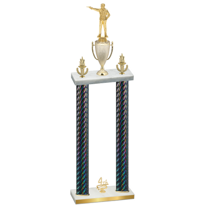 Double Black Carbon Fiber Fourth Place Shooter Trophy