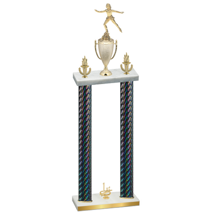 Double Black Carbon Fiber First Place Skater Trophy