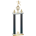 Double Black Carbon Fiber Third Place Skater Trophy