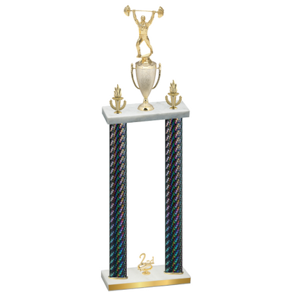 Double Black Carbon Fiber Second Place Weights Trophy