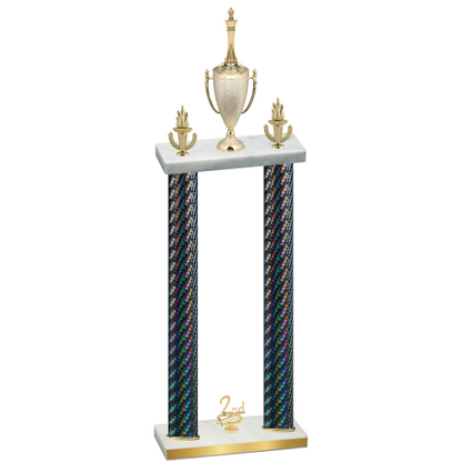 Double Black Carbon Fiber Second Place Chess Trophy