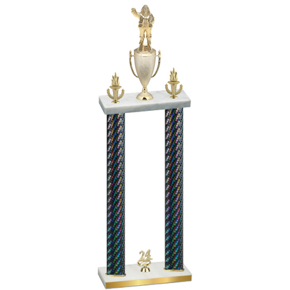 Double Black Carbon Fiber Year Holiday Trophy