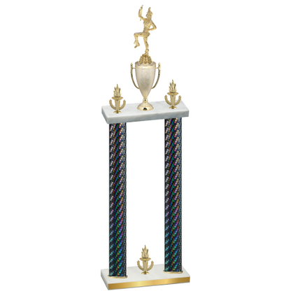 Double Black Carbon Fiber Victory Majorette Trophy