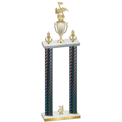 Double Black Carbon Fiber Year Music Trophy