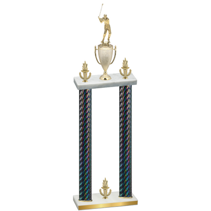 Double Black Carbon Fiber Victory Golf Trophy