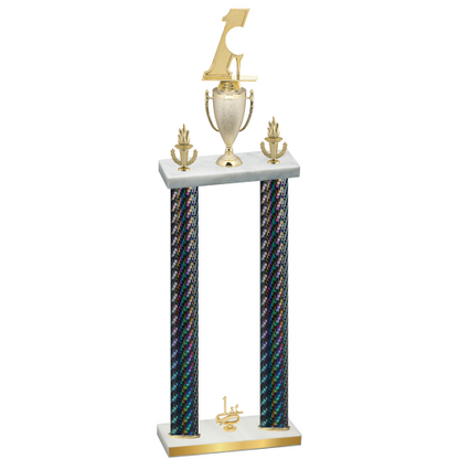 Double Black Carbon Fiber First Place Golf Trophy