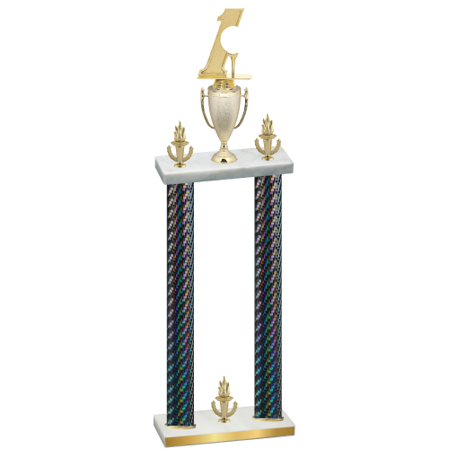 Double Black Carbon Fiber Victory Golf Trophy