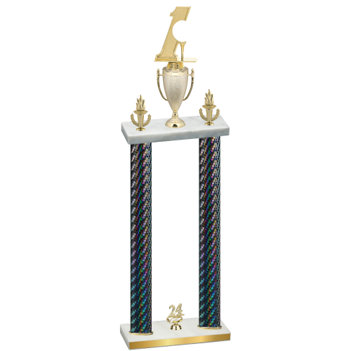 Double Black Carbon Fiber Year Golf Trophy