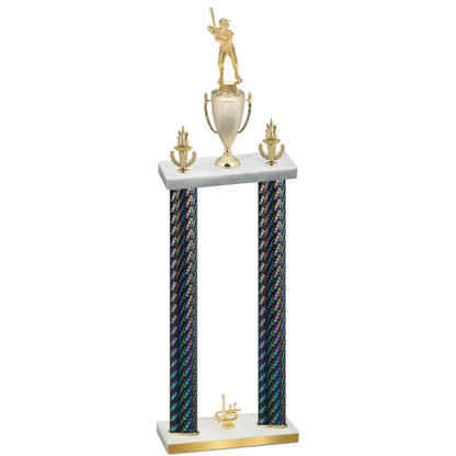 Double Black Carbon Fiber First Place Baseball Trophy