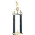 Double Black Carbon Fiber Fourth Place Softball Trophy