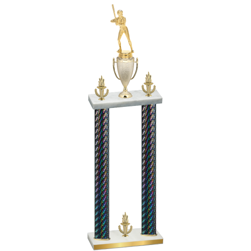 Double Black Carbon Fiber Victory Softball Trophy