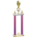 Double Pink Carbon Fiber Second Place Rugby Trophy