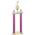 Double Pink Carbon Fiber First Place Running Trophy