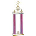 Double Pink Carbon Fiber Year Running Trophy