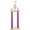 Double Pink Carbon Fiber First Place Running Trophy