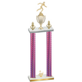 Double Pink Carbon Fiber Second Place Running Trophy