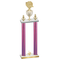 Double Pink Carbon Fiber First Place Running Trophy
