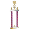 Double Pink Carbon Fiber Year Running Trophy