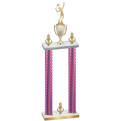 Double Pink Carbon Fiber Victory Tennis Trophy